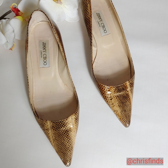Jimmy Choo Shoes - Jimmy Choo snakeskin kitten 👠 heels